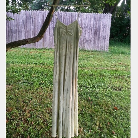 long hand-dyed up-cycled gown - Picture 1 of 7